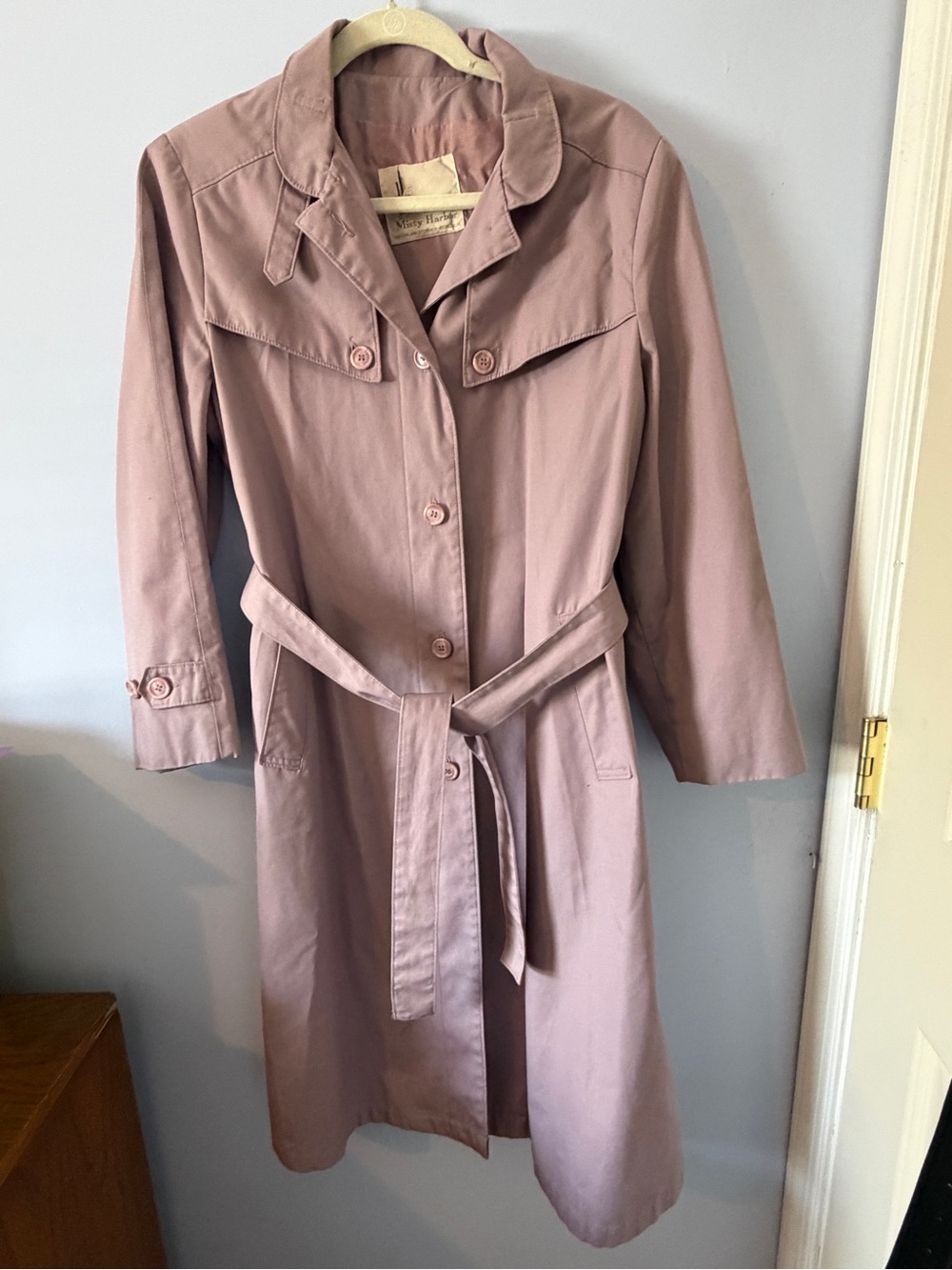 Vintage 80s Lavender Trench Coat